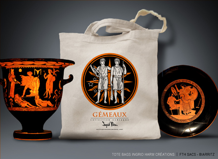 Sac Tote Bags zodiaque Ingrid Harm Biarritz